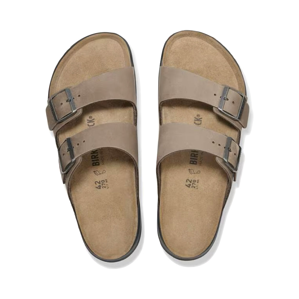 Birkenstock Men's Arizona Crosstown Oiled Leather Sandal in Tobacco