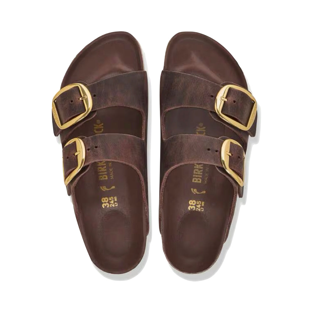 Top-down view in Birkenstock Arizona Big Buckle Sandal for women.