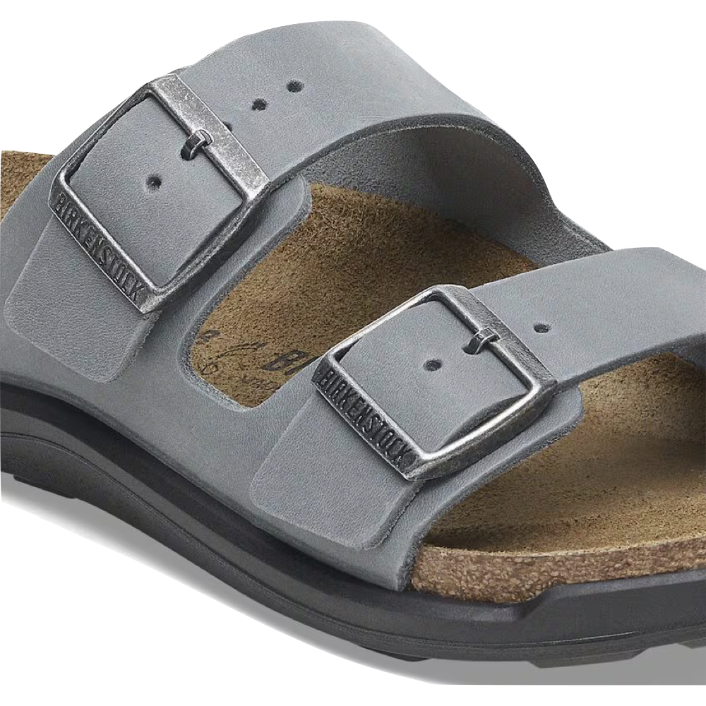 Detail view of Birkenstock Arizona Crosstown Rugged Oiled Leather Sandal for women.
