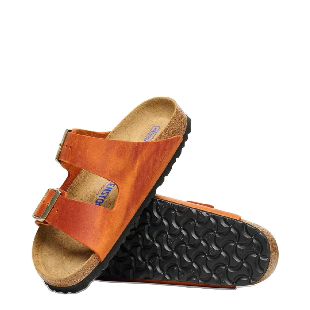 Birkenstock Women's Arizona Oiled Leather Sandal in Burnt Orange