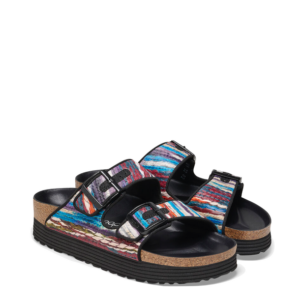 Birkenstock Women's Arizona Platform Multi Yarn in Turquoise