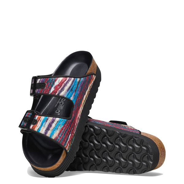 Birkenstock Women's Arizona Platform Multi Yarn in Turquoise
