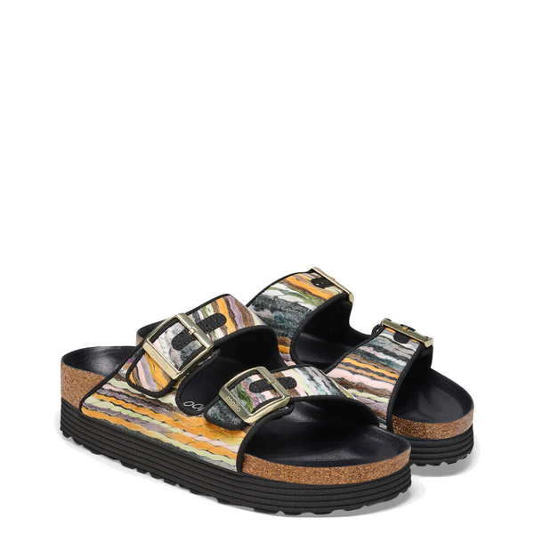 Birkenstock Women's Arizona Platform Multi Yarn in Yellow