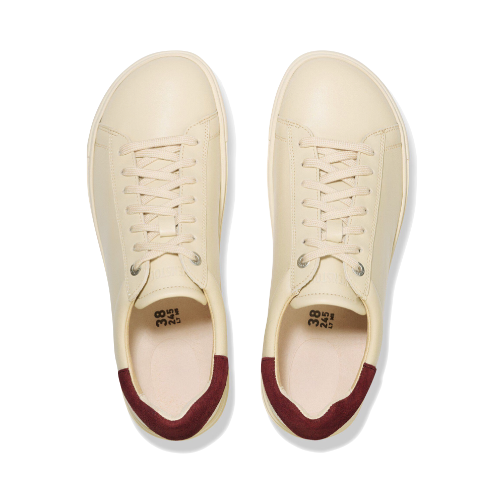 Top-down view of Birkenstock Bend Low Leather Lace Sneaker for women.