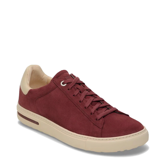 Toe view of Birkenstock Bend Low Suede Leather Lace Sneaker for women.