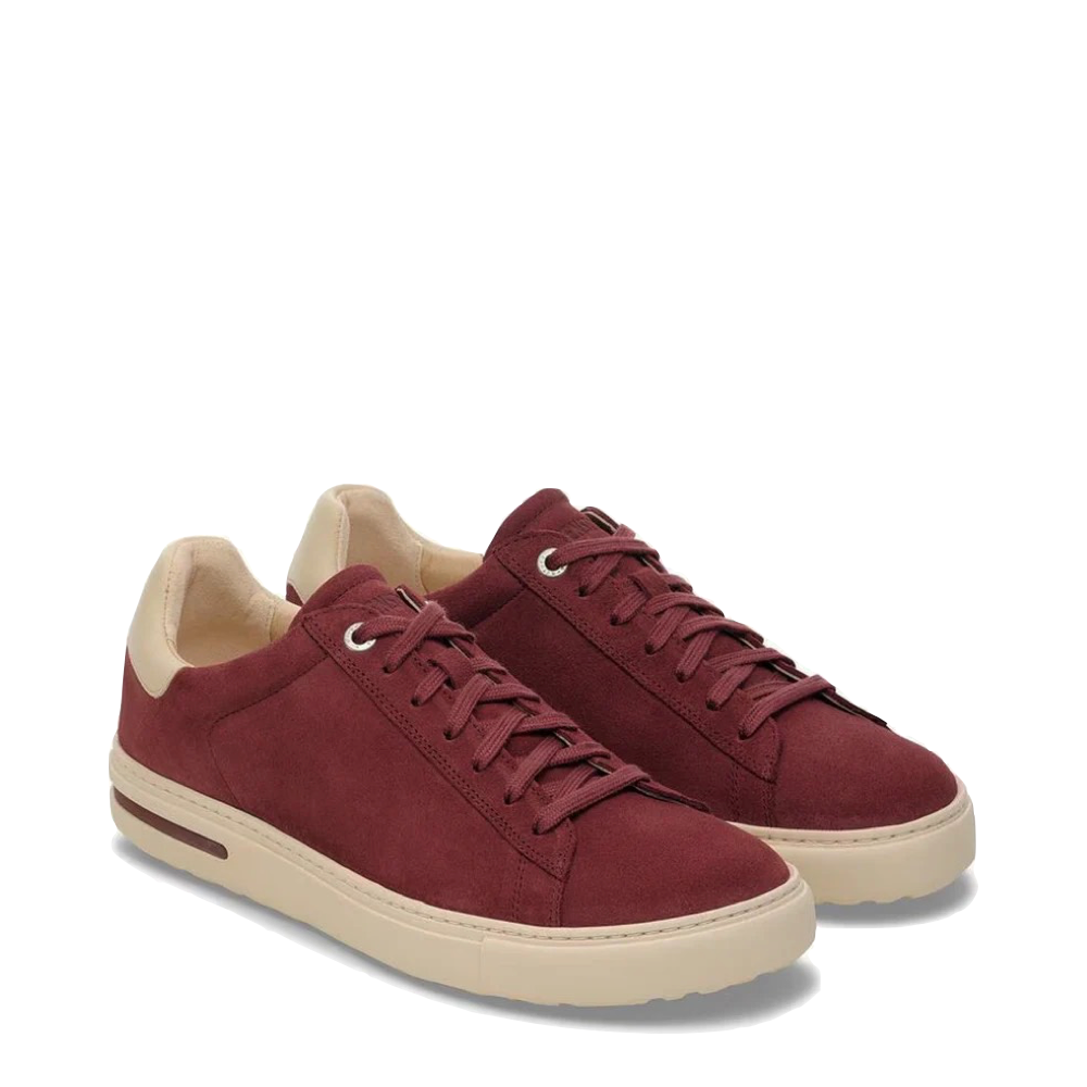 Toe view of Birkenstock Bend Low Suede Leather Lace Sneaker for women.