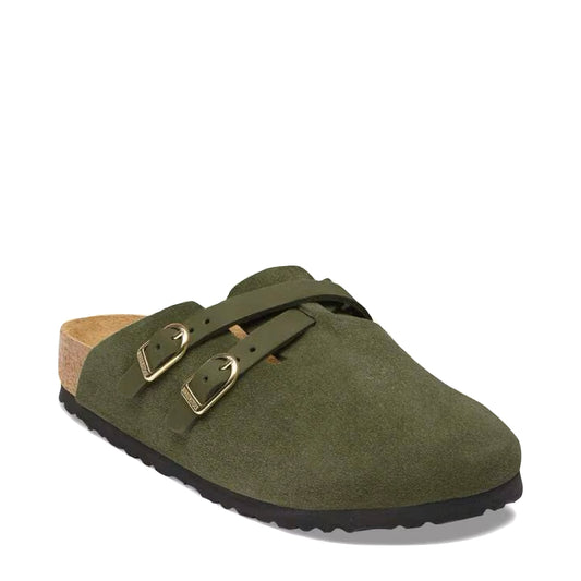 Toe view of Birkenstock Blair Suede Leather Clog for women.