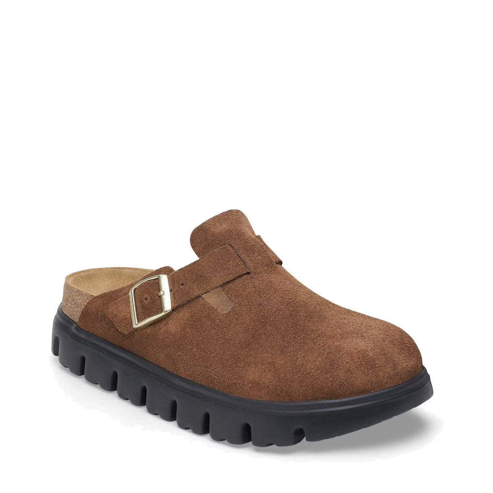 Toe view of Birkenstock Boston Chunky Suede Leather Clog for women.
