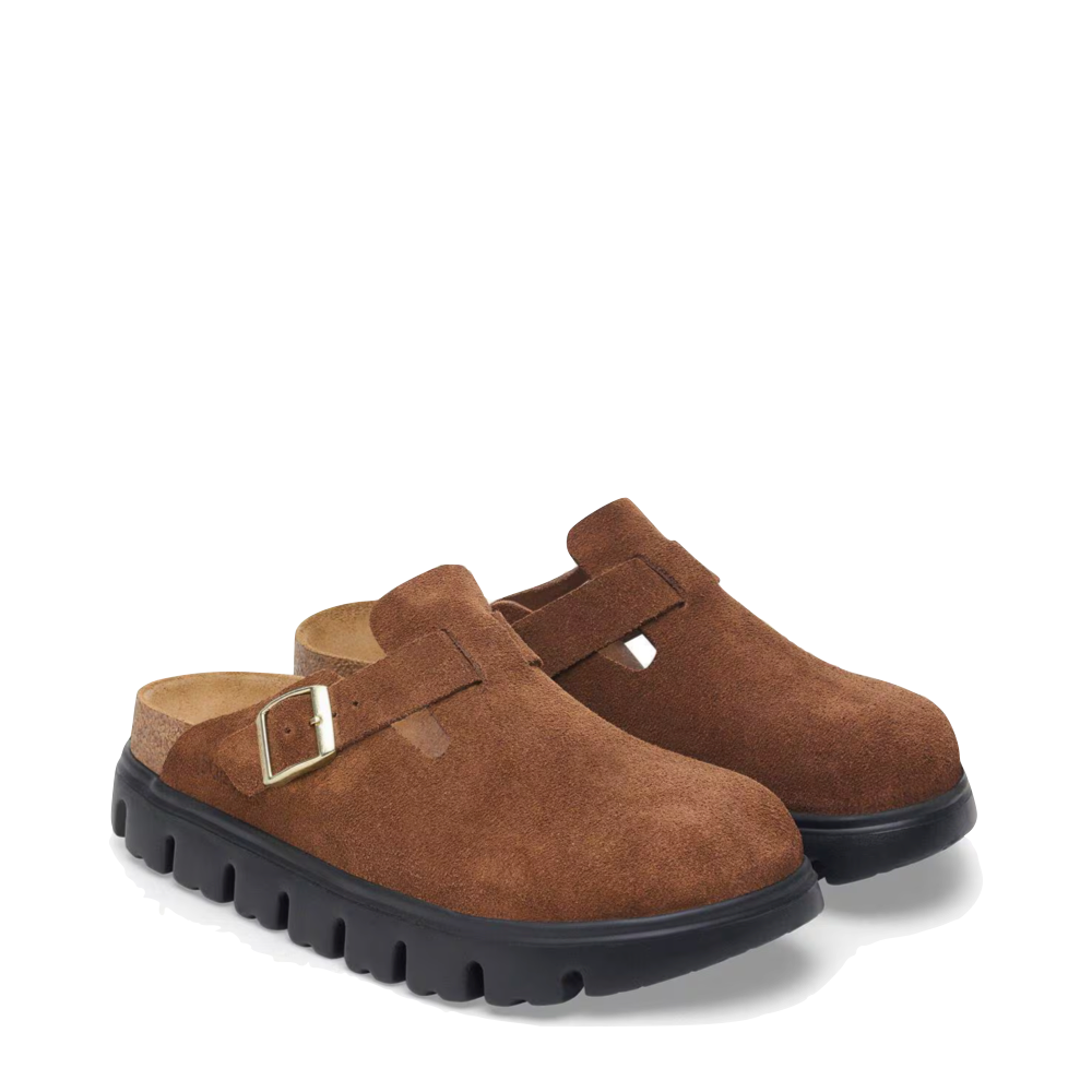 Toe view of Birkenstock Boston Chunky Suede Leather Clog for women.