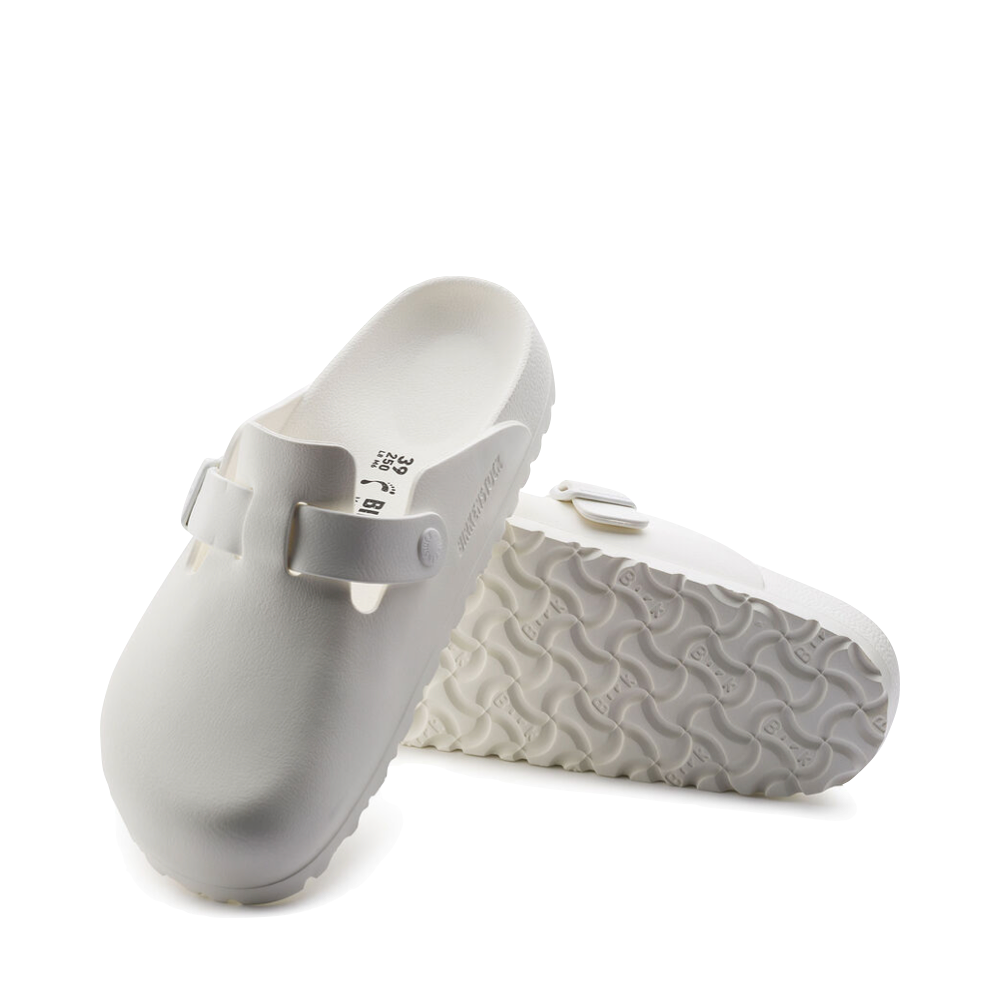 Top-down and bottom view of Birkenstock Boston EVA Clog for women.