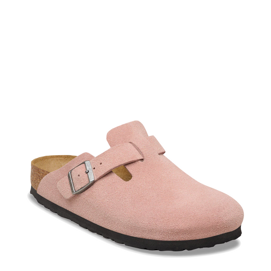 Toe view of Birkenstock Boston Suede Leather Clog for women.