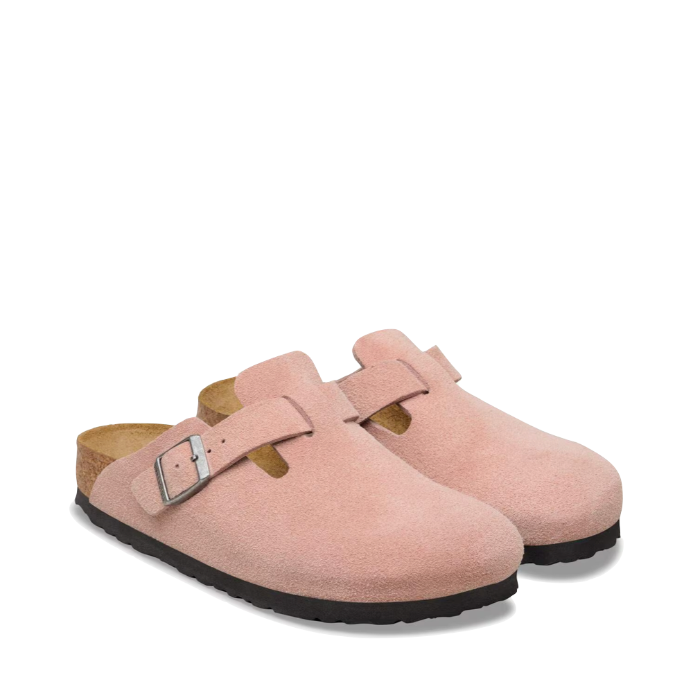 Toe view of Birkenstock Boston Suede Leather Clog for women.