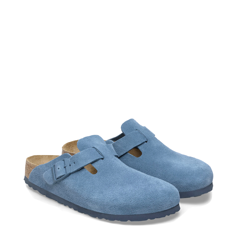 Toe view of Birkenstock Boston Suede Leather Soft Footbed Clog for women.