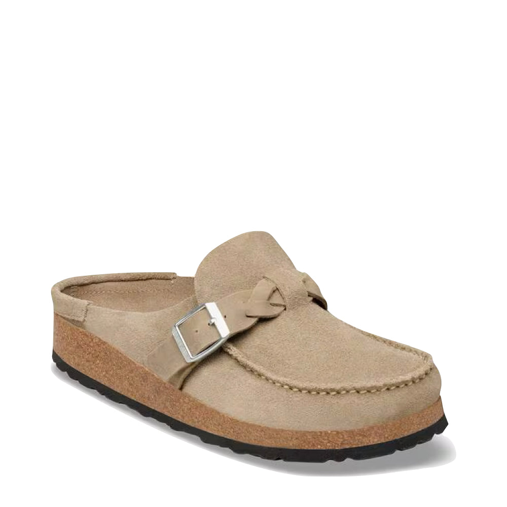 Toe view of Birkenstock Buckley Braided Slip On Clog for women.
