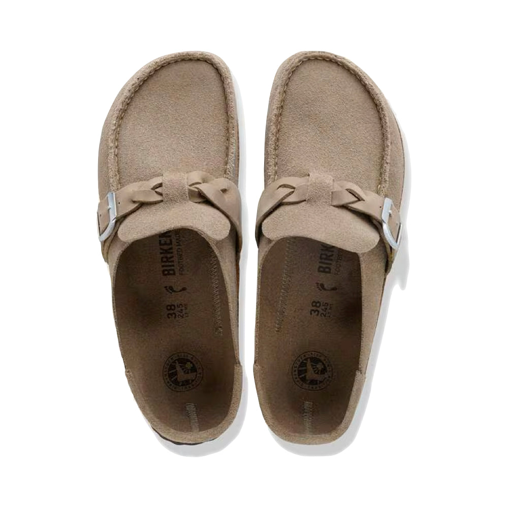 Top-down view of Birkenstock Buckley Braided Slip On Clog for women.
