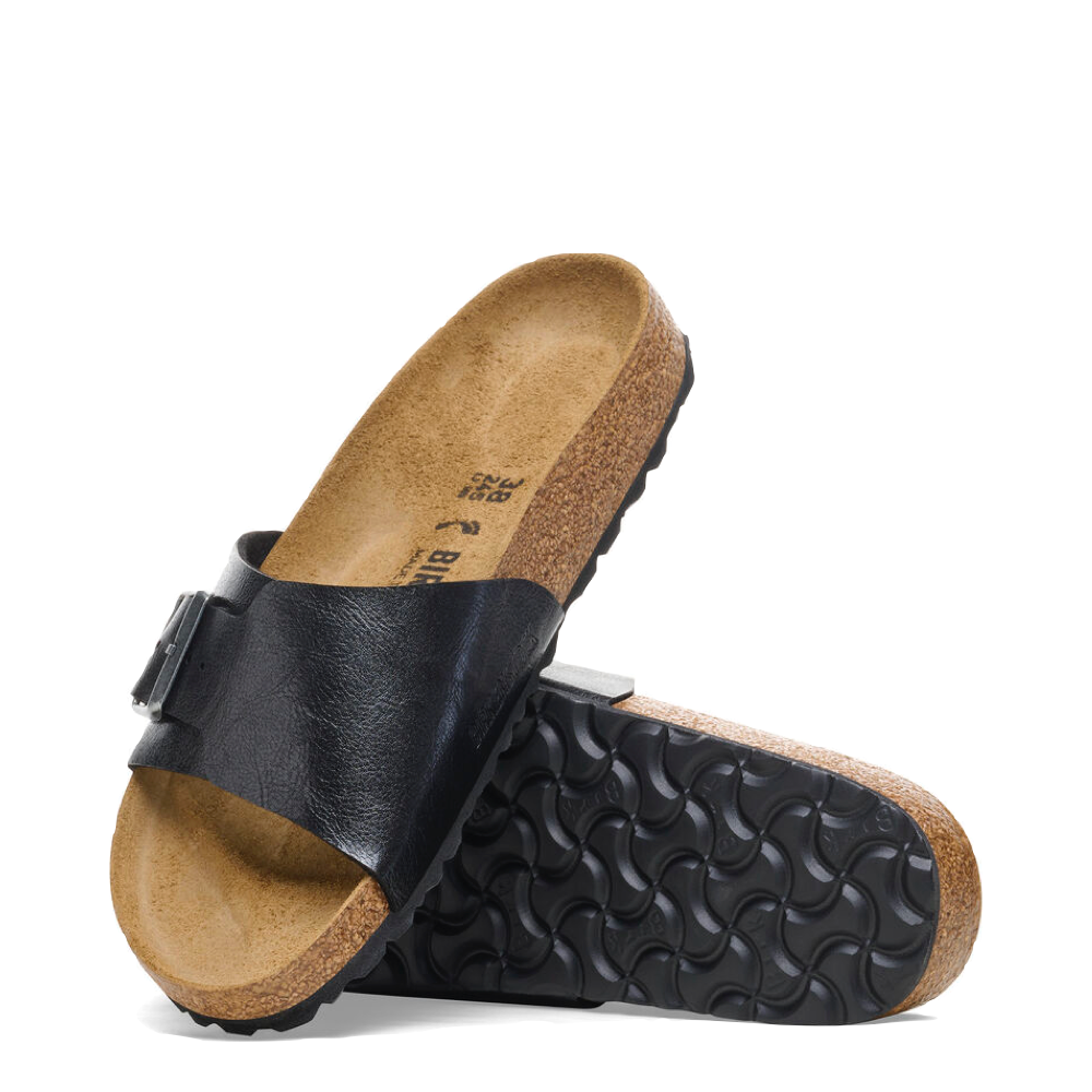 Top-down and bottom view of Birkenstock Catalina Birko-Flor Sandal for women.