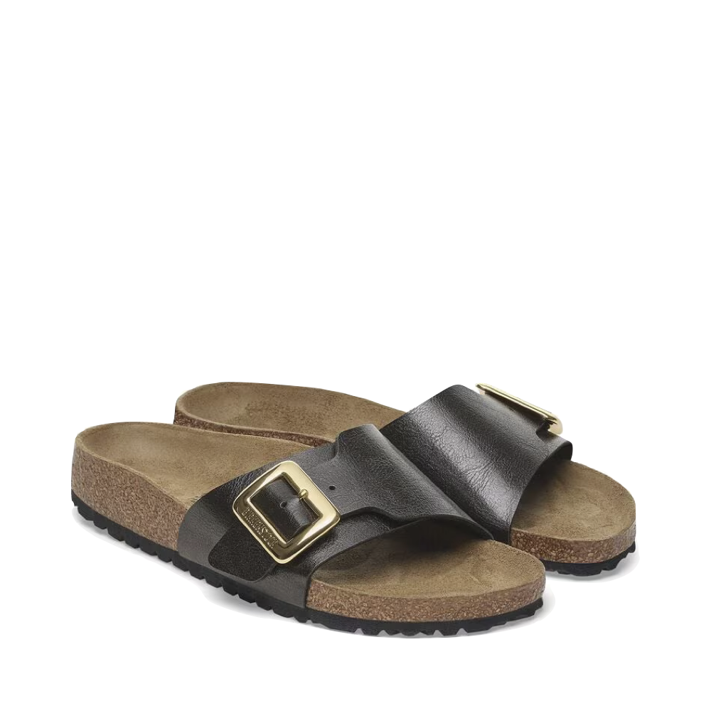Toe view of Birkenstock Catalina Luxe Buckle Birko-Flor Sandal for women.