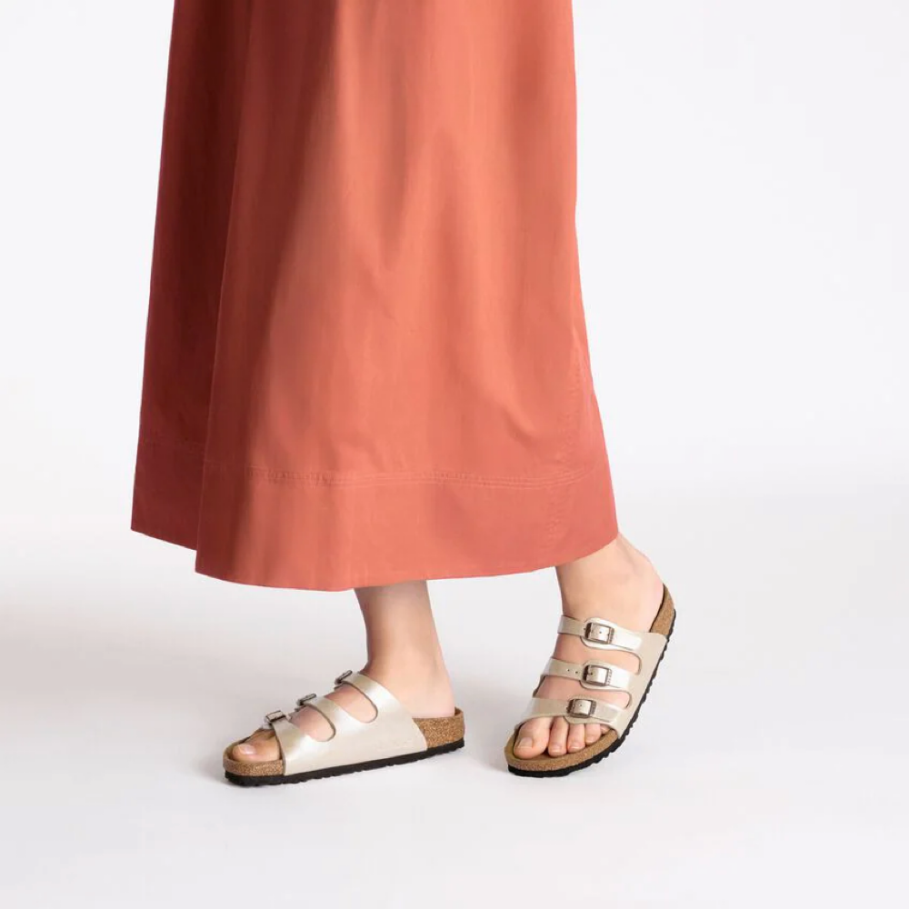 Model view of Birkenstock Florida Birko-Flor Sandal for women.