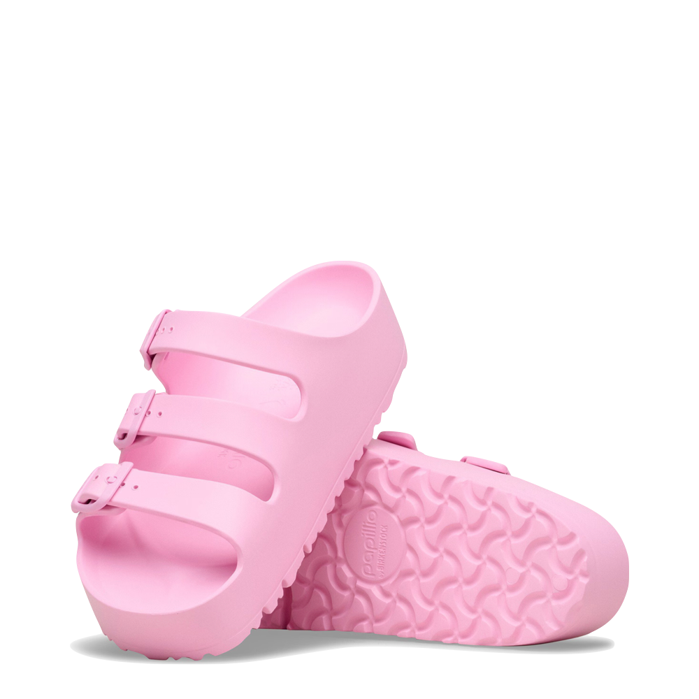 Side and bottom view of Birkenstock Florida Flex Platform EVA Sandal for women.