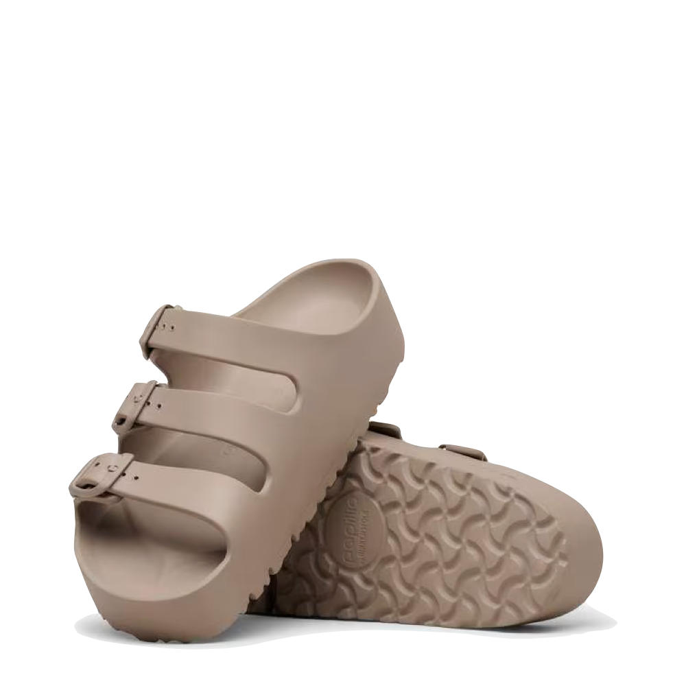 Side and bottom view of Birkenstock Florida Flex Platform EVA Sandal for women.