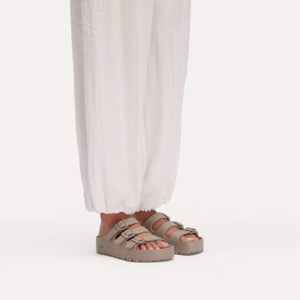 Model view of Birkenstock Florida Flex Platform EVA Sandal for women.