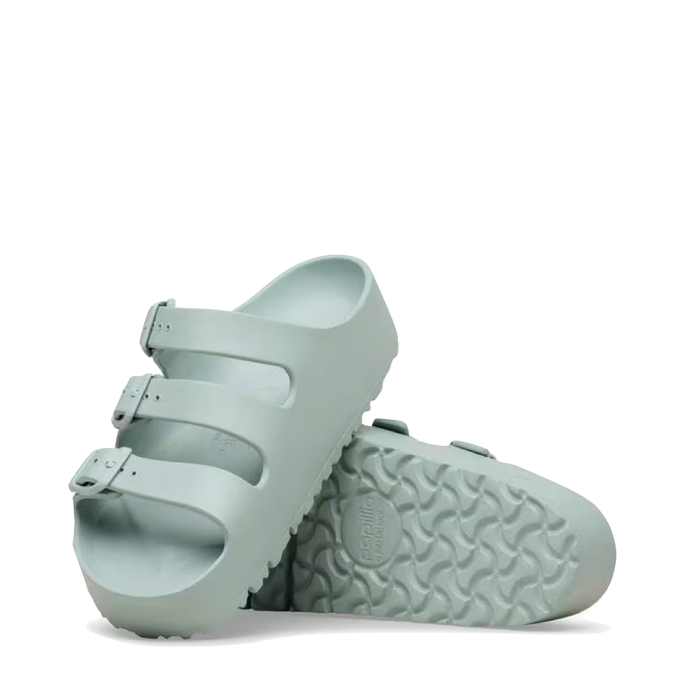 Side and bottom view of Birkenstock Florida Flex Platform EVA Sandal for women.