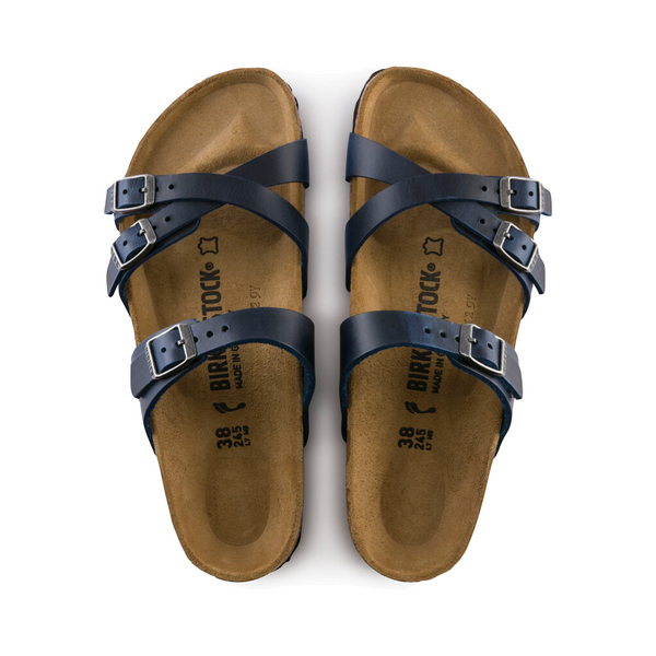 Birkenstock Women's Franca Oiled Leather Sandal in Blue