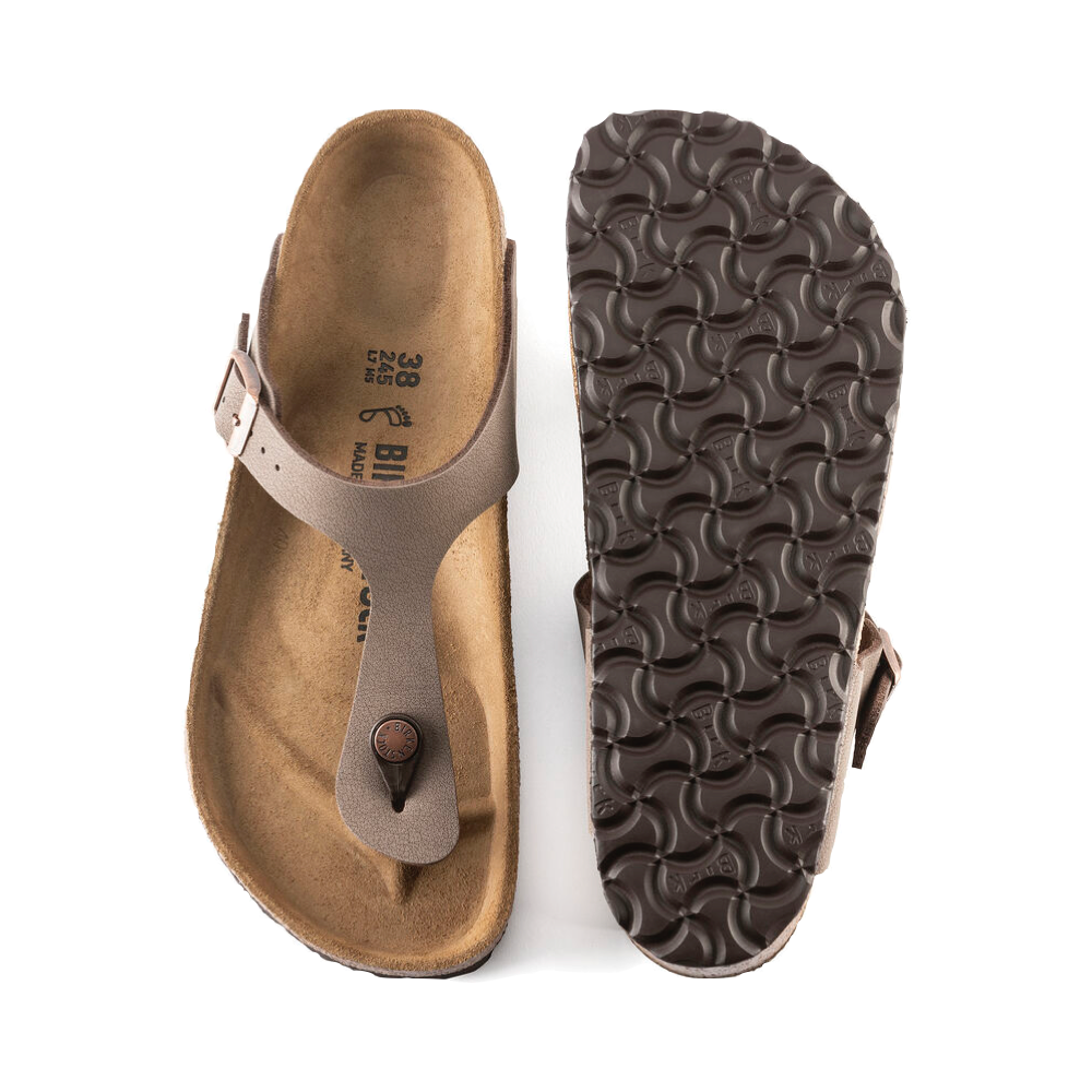 Birkenstock Women s Gizeh Birkibuc Thong Sandal in Mocha V A Bootery INC