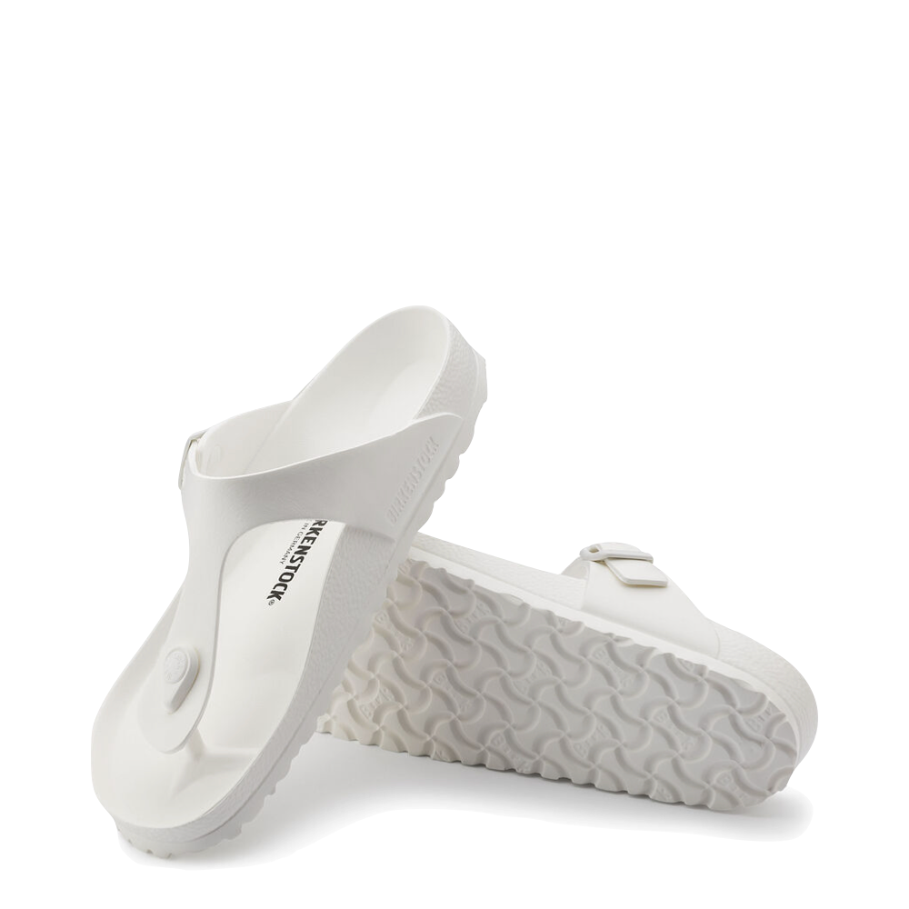 Top-down and bottom view of Birkenstock Gizeh EVA Thong Sandal for women.