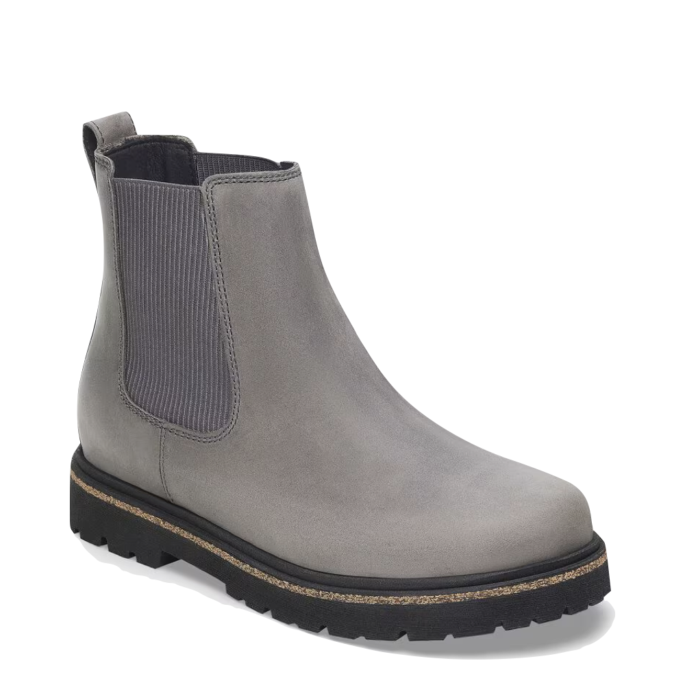 Mudguard and Toe view of Birkenstock Highwood Leather Pull On Chelsea Boot for women.