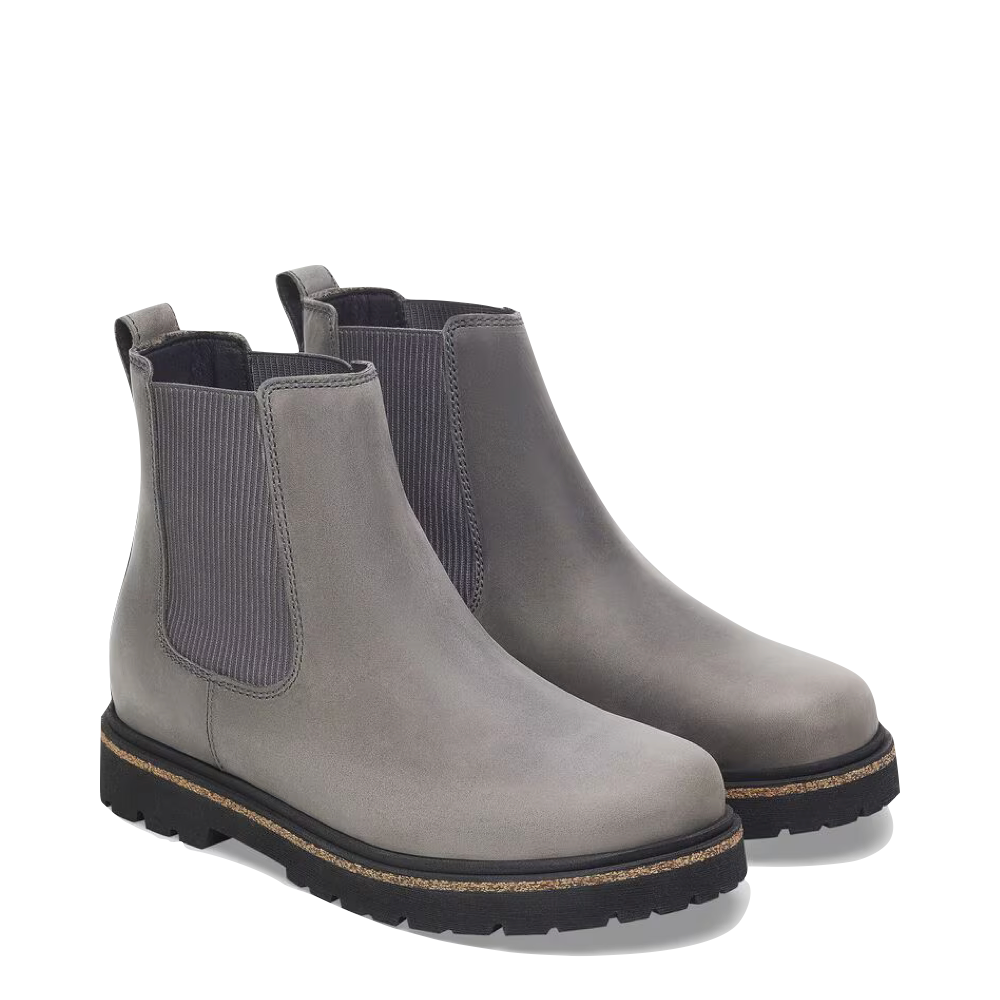 Mudguard and Toe view of Birkenstock Highwood Leather Pull On Chelsea Boot for women.