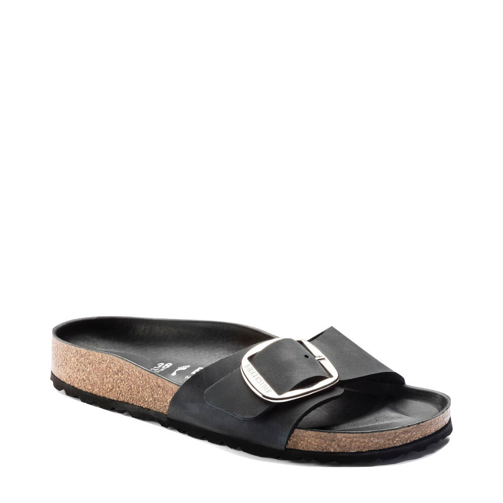 Toe view of Birkenstock Madrid Big Buckle Oiled Leather Sandal for women.