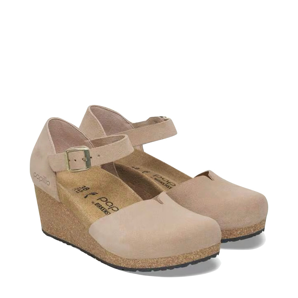 Toe view of Birkenstock Mary Closed Toe Wedge Sandal for women.
