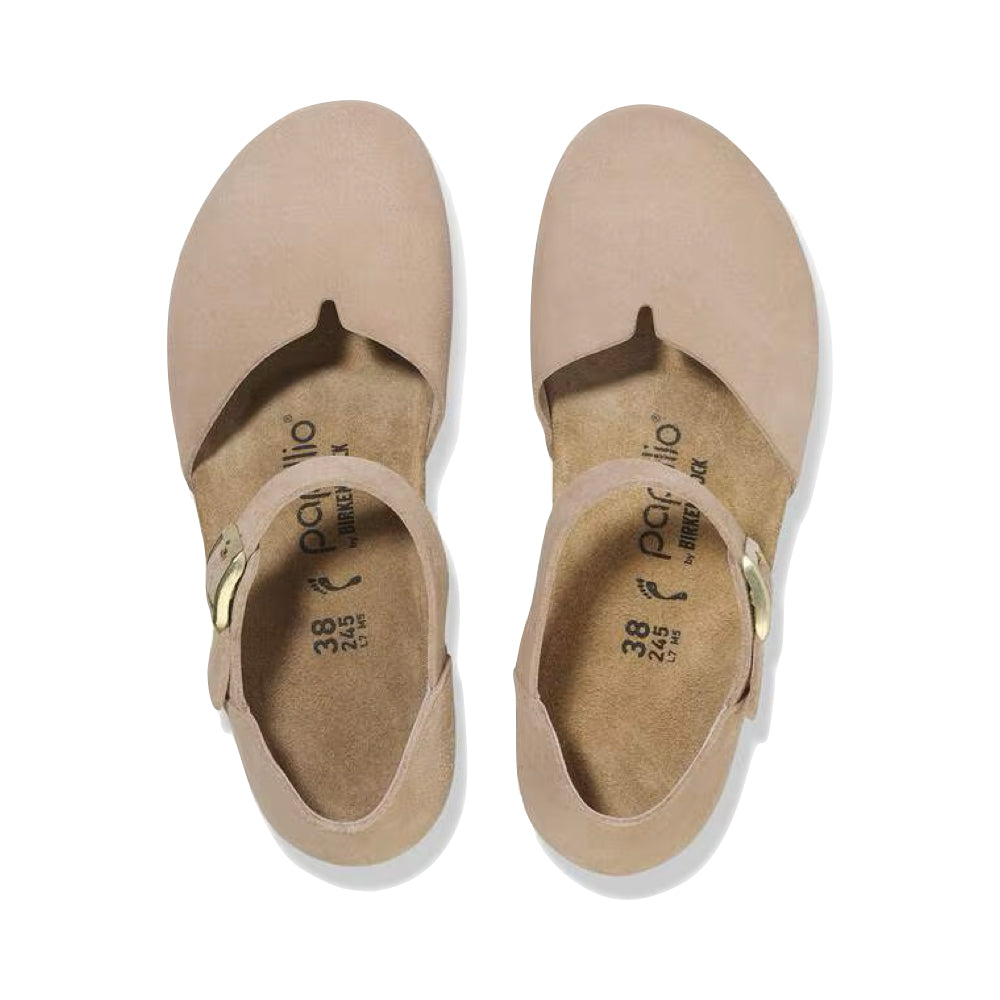 Top-down view of Birkenstock Mary Closed Toe Wedge Sandal for women.