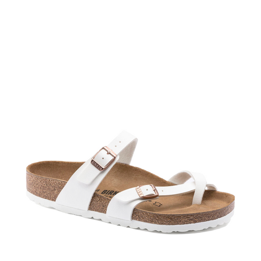 Birkenstock Women's Mayari Birko-Flor Toe Loop Sandal in White