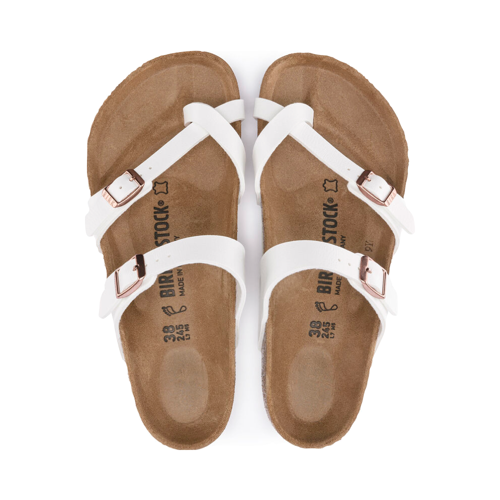 Top-down view of Birkenstock Mayari Birko-Flor Toe Loop Sandal for women.