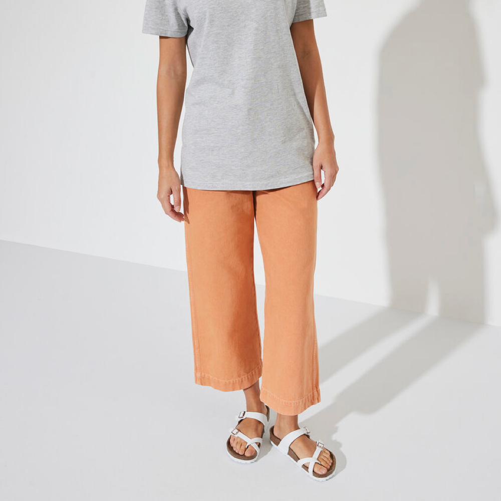 Model view of Birkenstock Mayari Birko-Flor Toe Loop Sandal for women.