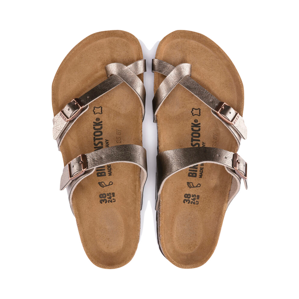 Birkenstock Women's Mayari Birko-Flor Toe Loop Sandal (Graceful Taupe Metallic)
