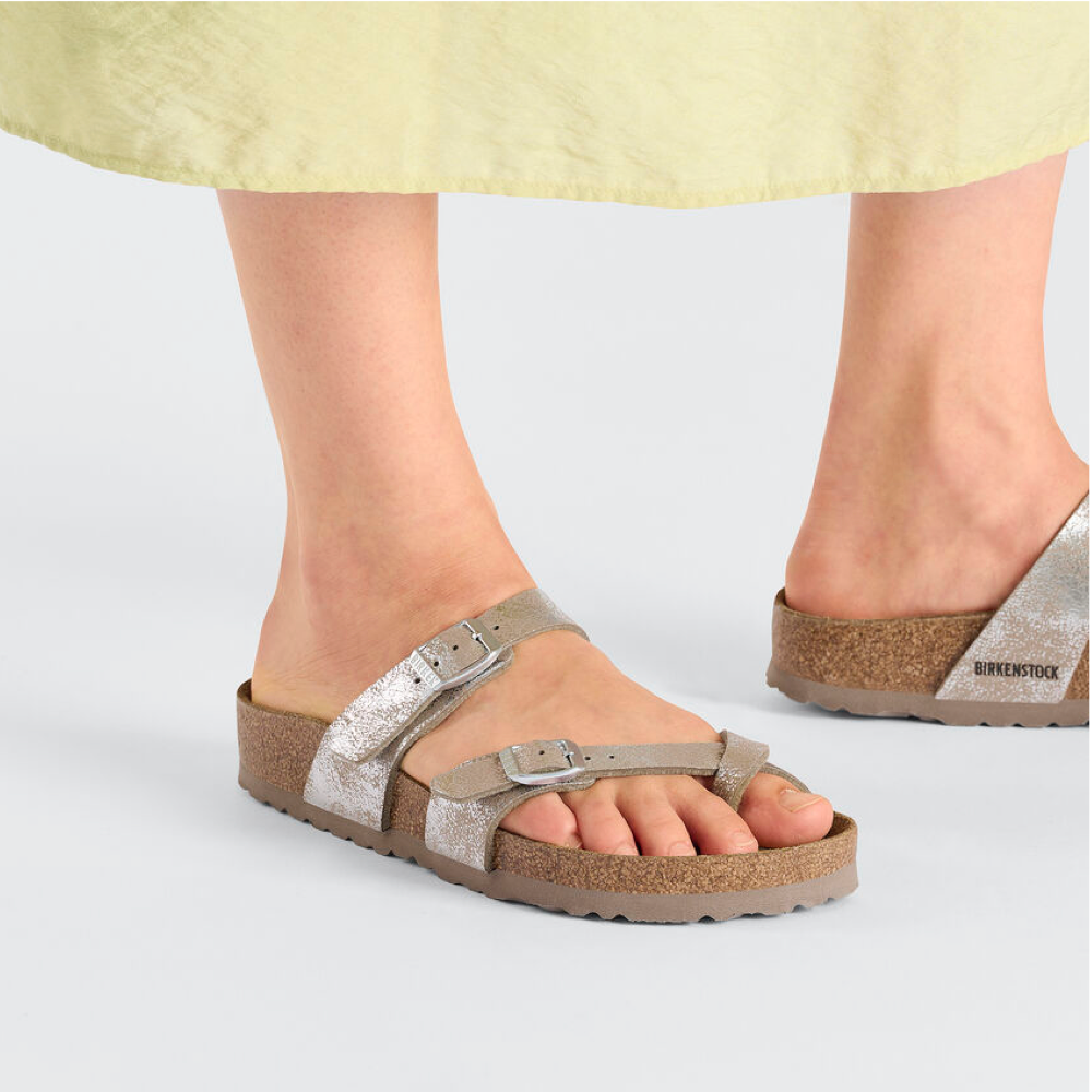 Model view of Birkenstock Mayari Toe Loop Sandal for women.