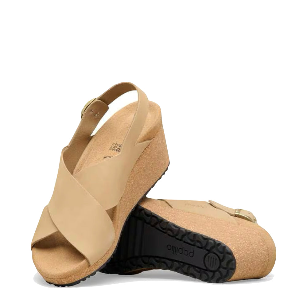 Side and bottom view of Birkenstock Samia Wedge Sandal for women.