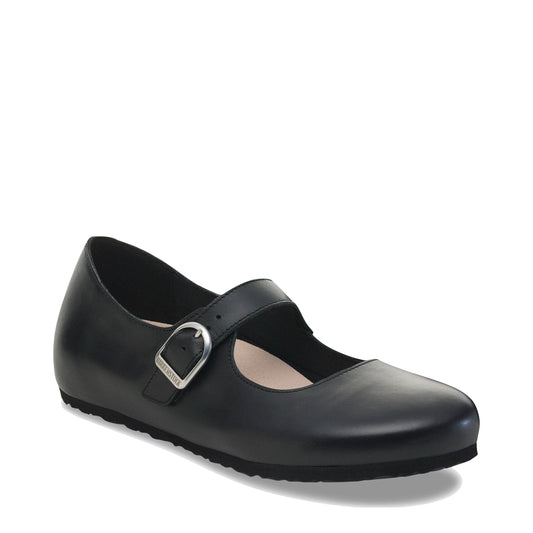 Toe view of Birkenstock Santa Clarita Smooth Leather Mary Jane for women.