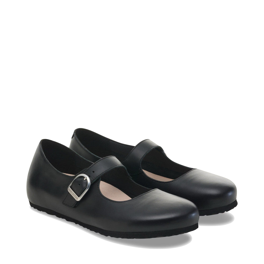 Toe view of Birkenstock Santa Clarita Smooth Leather Mary Jane for women.