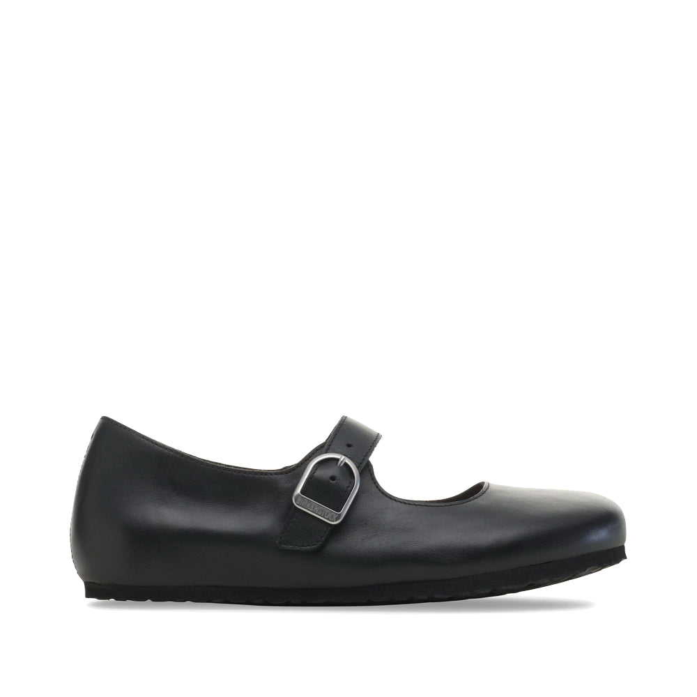 Side (right) view of Birkenstock Santa Clarita Smooth Leather Mary Jane for women.