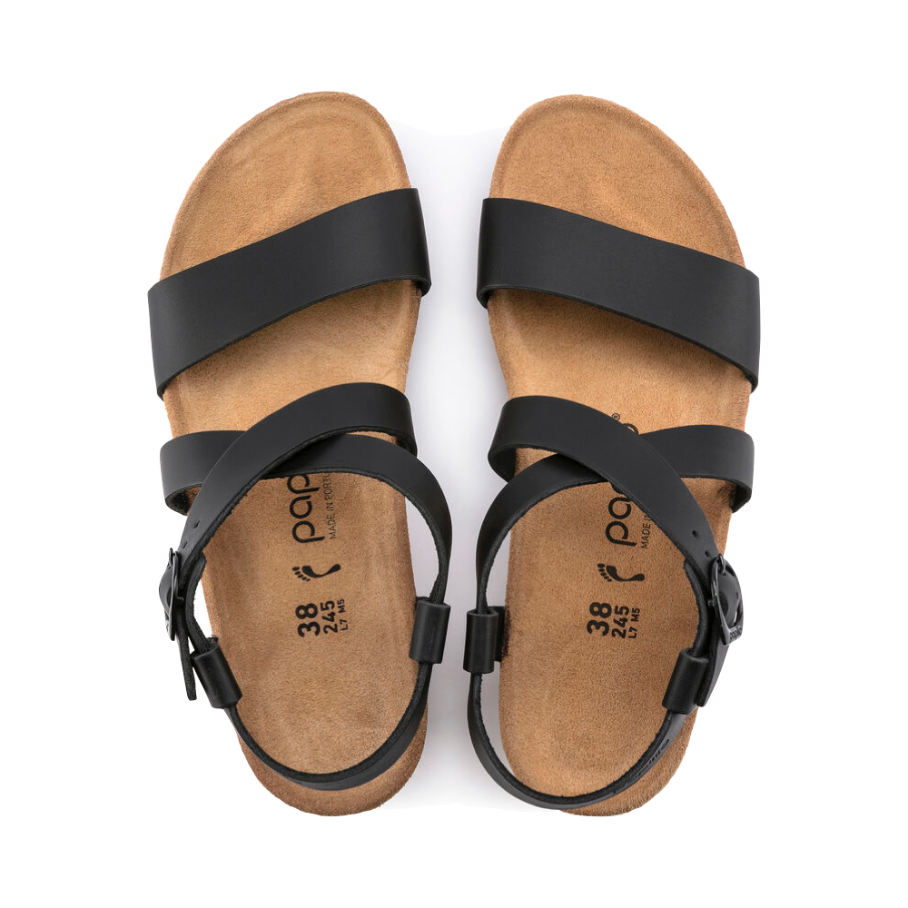 Top-down view of Birkenstock Sibyl Smooth Leather Wedge Sandal for women.