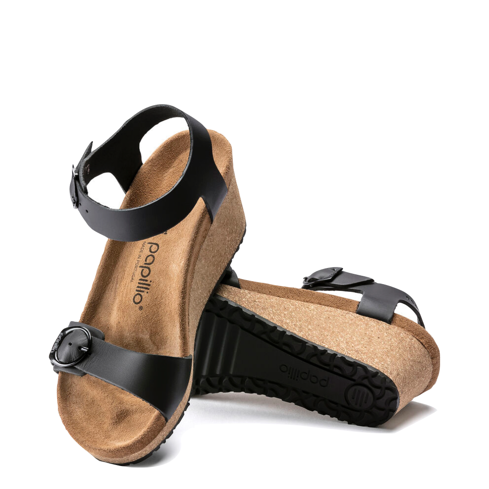 Side and bottom view of Birkenstock Soley Wedge Sandal for women.
