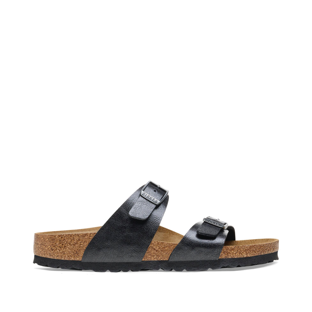 Side (right) view of Birkenstock Sydney Birko-Flor Slide Sandal for women.