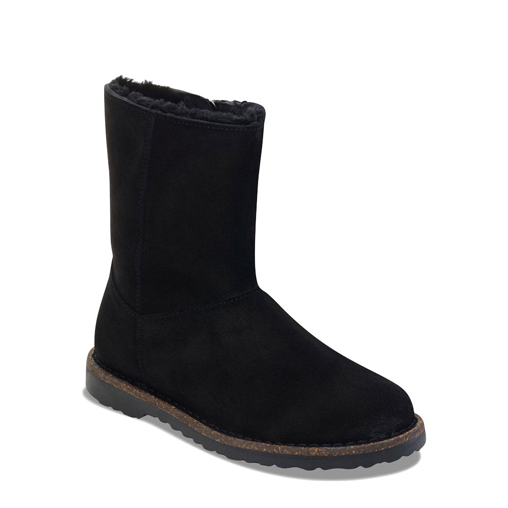 Toe view of Birkenstock Uppsala Zip Shearling Suede Boot for women.