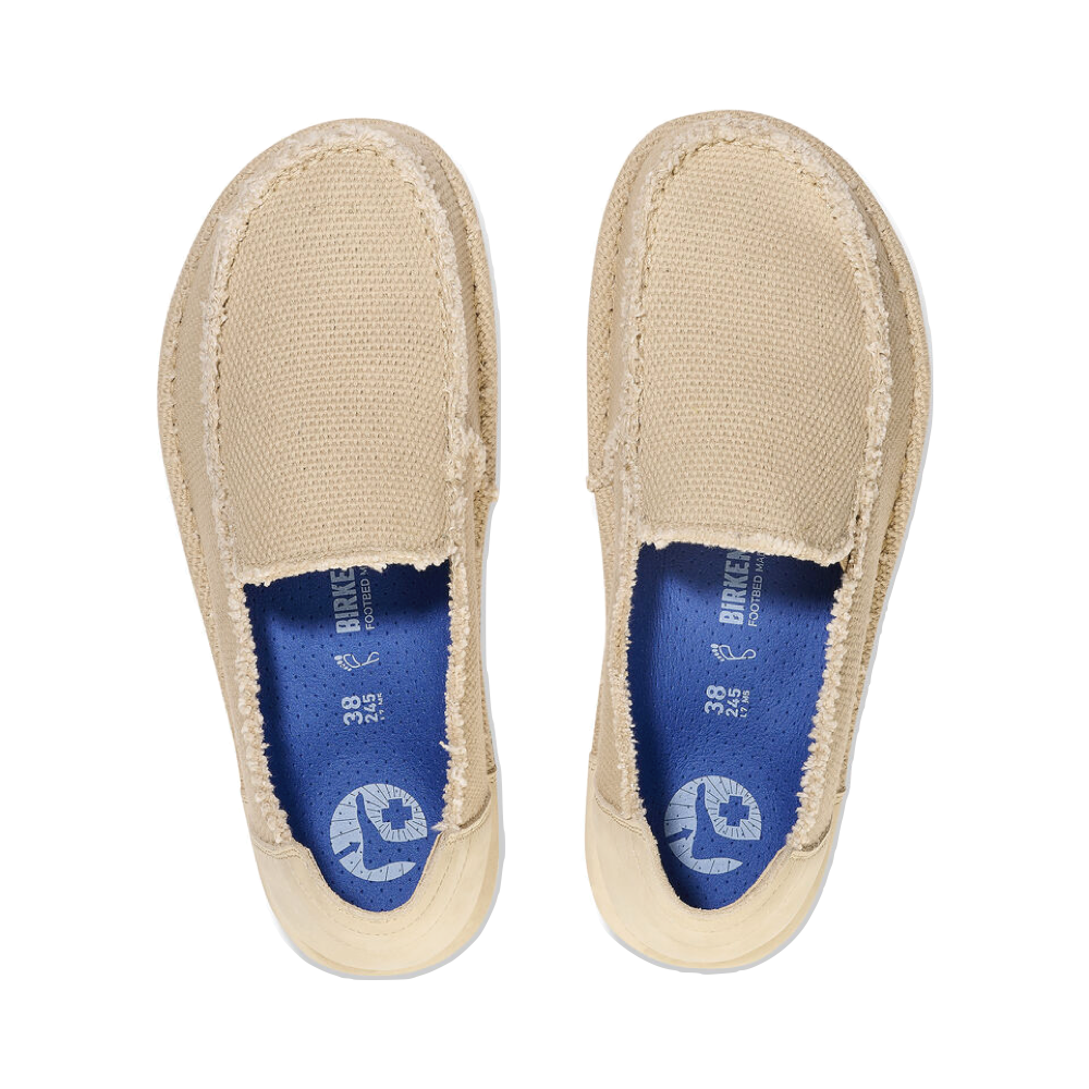 Top-down view of Birkenstock Utti Canvas Slip On Loafer for women.