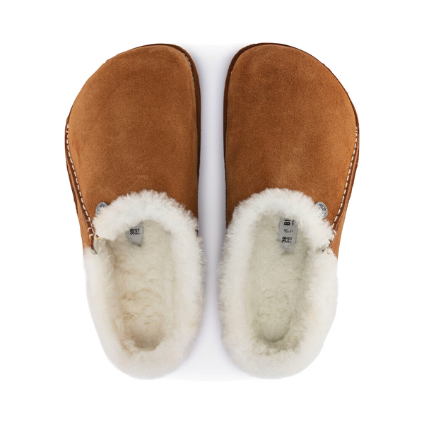 Birkenstock Women's Zermatt Premium Shearling Lined Slip On Clog Slipper in Mink
