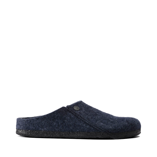 Birkenstock Women's Zermatt Shearling Slip On Clog Slipper in Dark Blue
